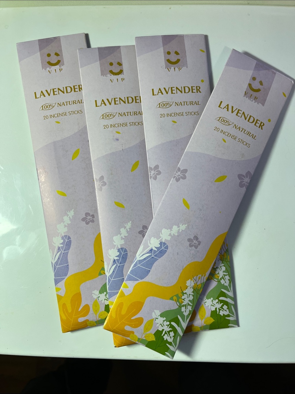 VIP Lavender Incense Sticks - Pale Purple and Yellow Packaging